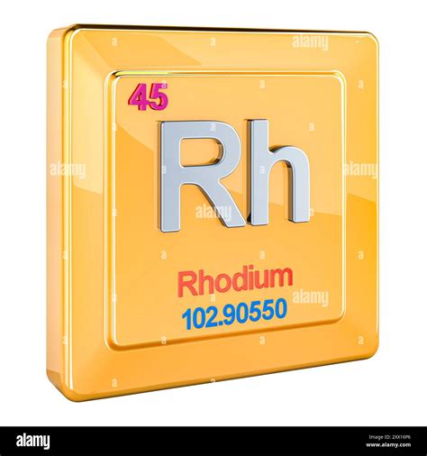 Rhodium (Rh) [45] — Chemical Element — Periodic Table.